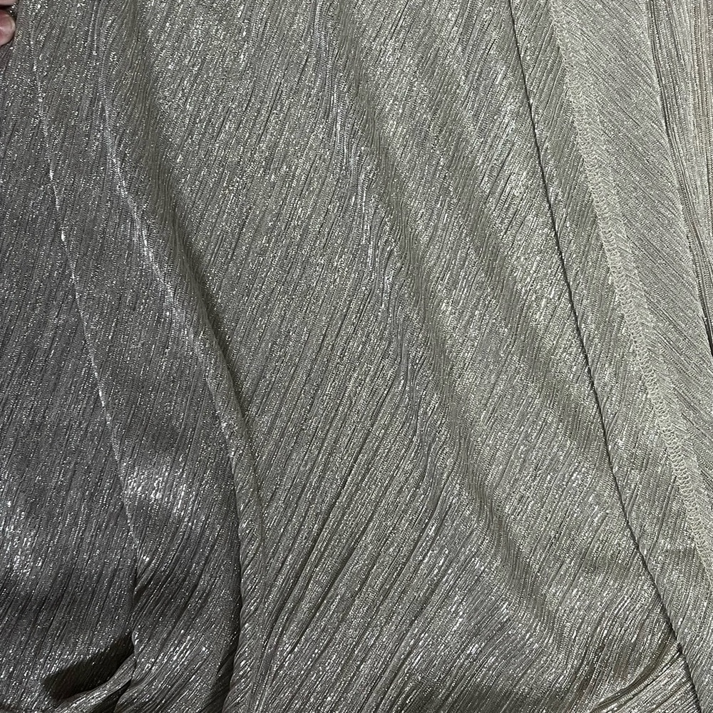 JM Collection Metallic Silver Cardigan - Picture 5 of 8